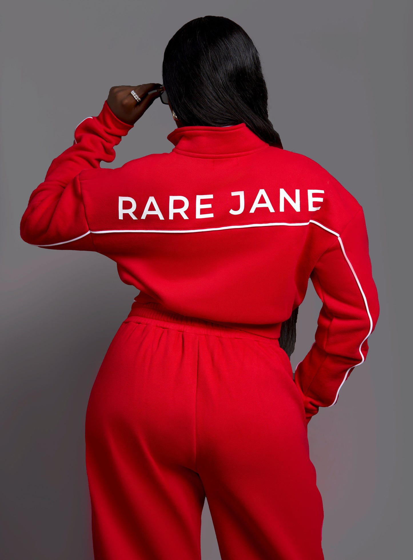 Tailored Sweatsuit Set-Red
